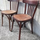 Baumann bistro chairs, 1950s. (Set of 2)