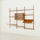 Danish vintage teak wall unit attributed to Preben Sorensen, 1960s
