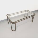 Morex vintage Italian rectangular coffee table in clear glass