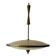 Large UFO design ceiling light in brass and printed glass, 1950s, Italy.