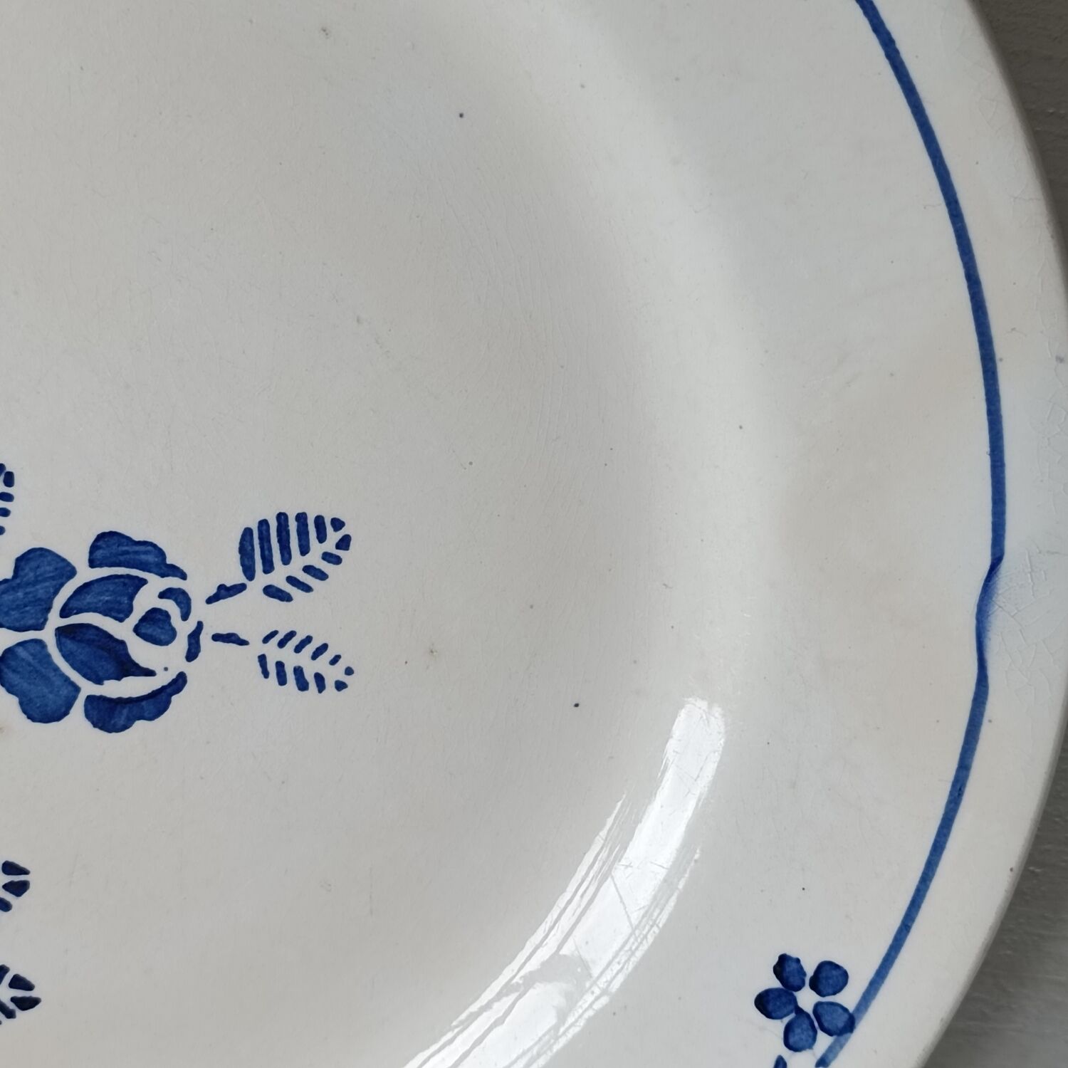 Set of 2 mismatched plates Lunéville and Saint Amand