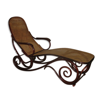 Chaise-longue « Thonet » en hêtre XXème