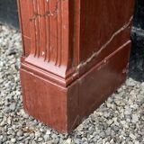 Louis XVI style fireplace in ancient red marble france around 1880