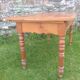 Farm table with turned feet in cherrywood
