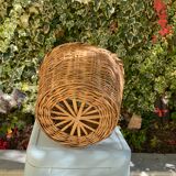 White wicker basket