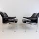 Lot de 2 fauteuils en cuir Röder Söhne by Miller Borgsen