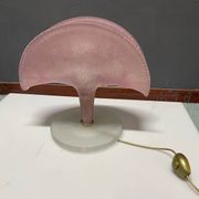 Lampe de table en verre de Murano rose des années 1980