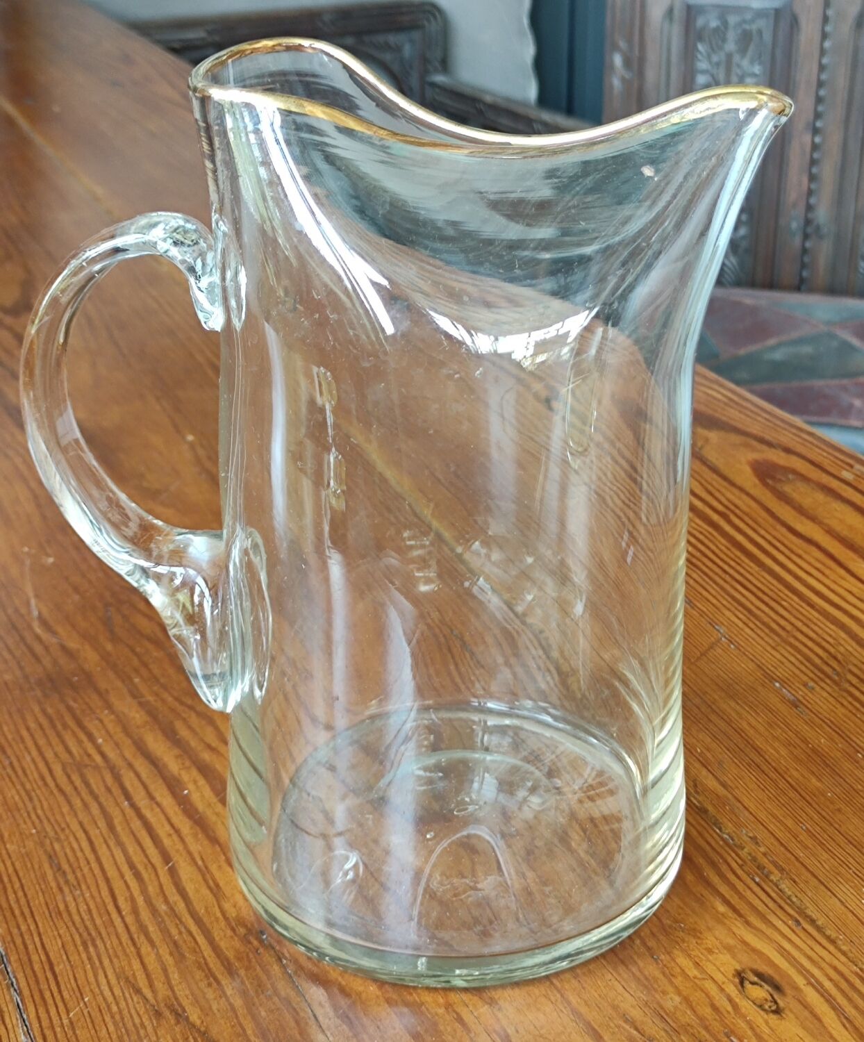 Pichet vintage original/verre soufflé