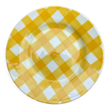 Yellow Scottish pattern plate from the Digoin manufacture
