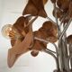 Ornamental floor lamp with "flower" patterns from the 1970s.
