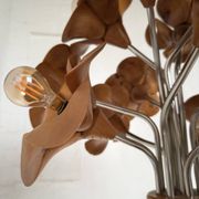 Lampadaire en orme motifs « fleurs », années 70