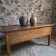 Antique oak flour chest from France, 19th century.