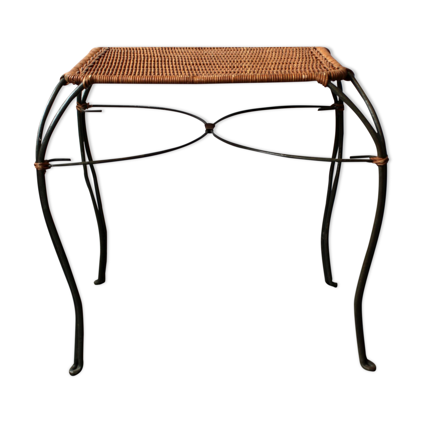 Wrought iron side table