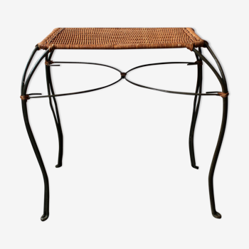 Wrought iron side table