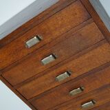 Dutch oak apothecary filing cabinet, 1930s