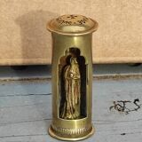 vierge miniature de voyage laiton souvenir de pèlerinage