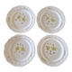Henriot Quimper - Set of 4 glazed terracotta dessert plates