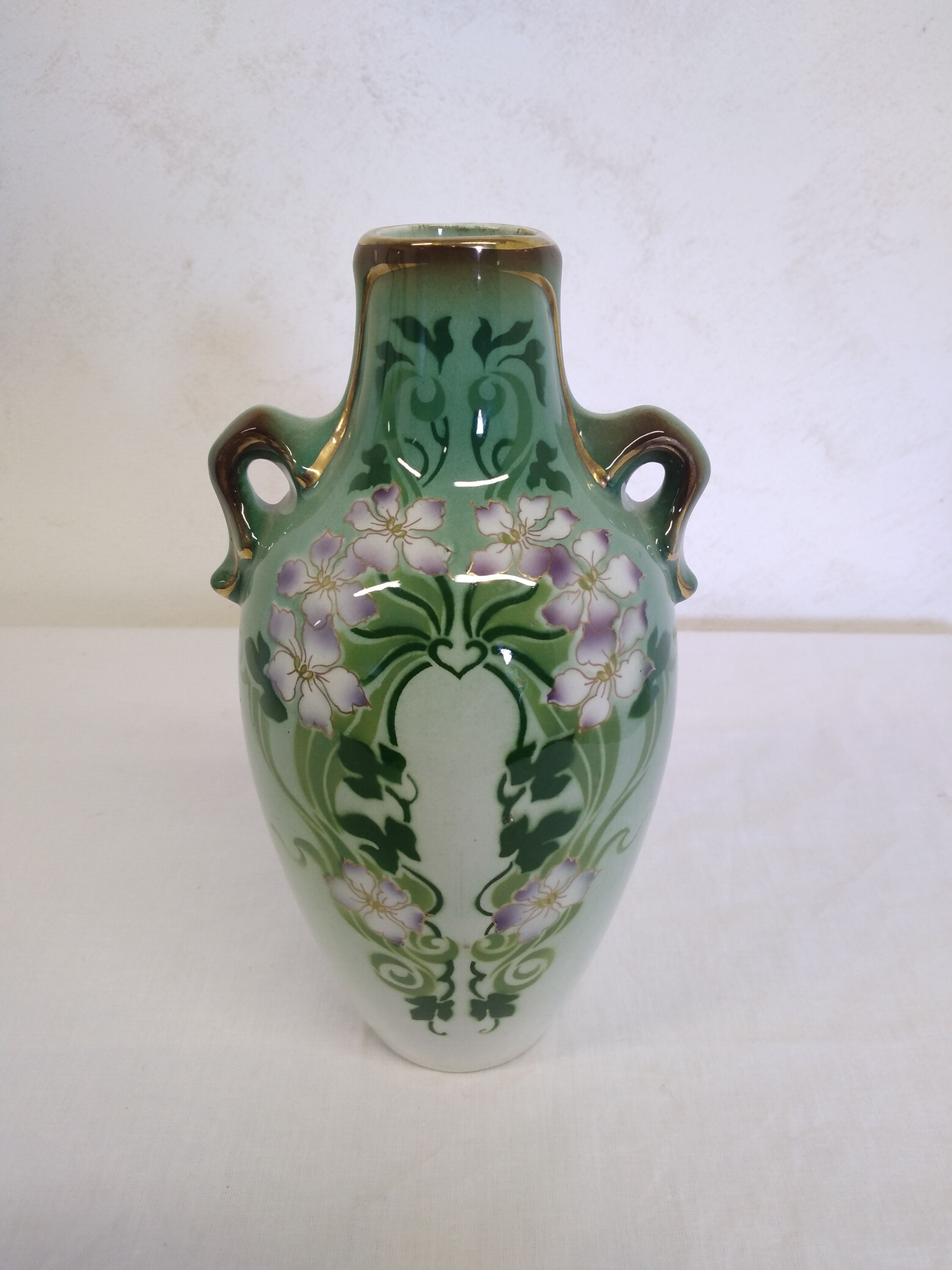 Vase faïence Saint-Amand hamage