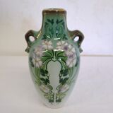 Saint-Amand hamage earthenware vase