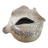 Vase en céramique raku. Forme de poisson
