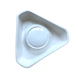 Golden and white flowery ashtray