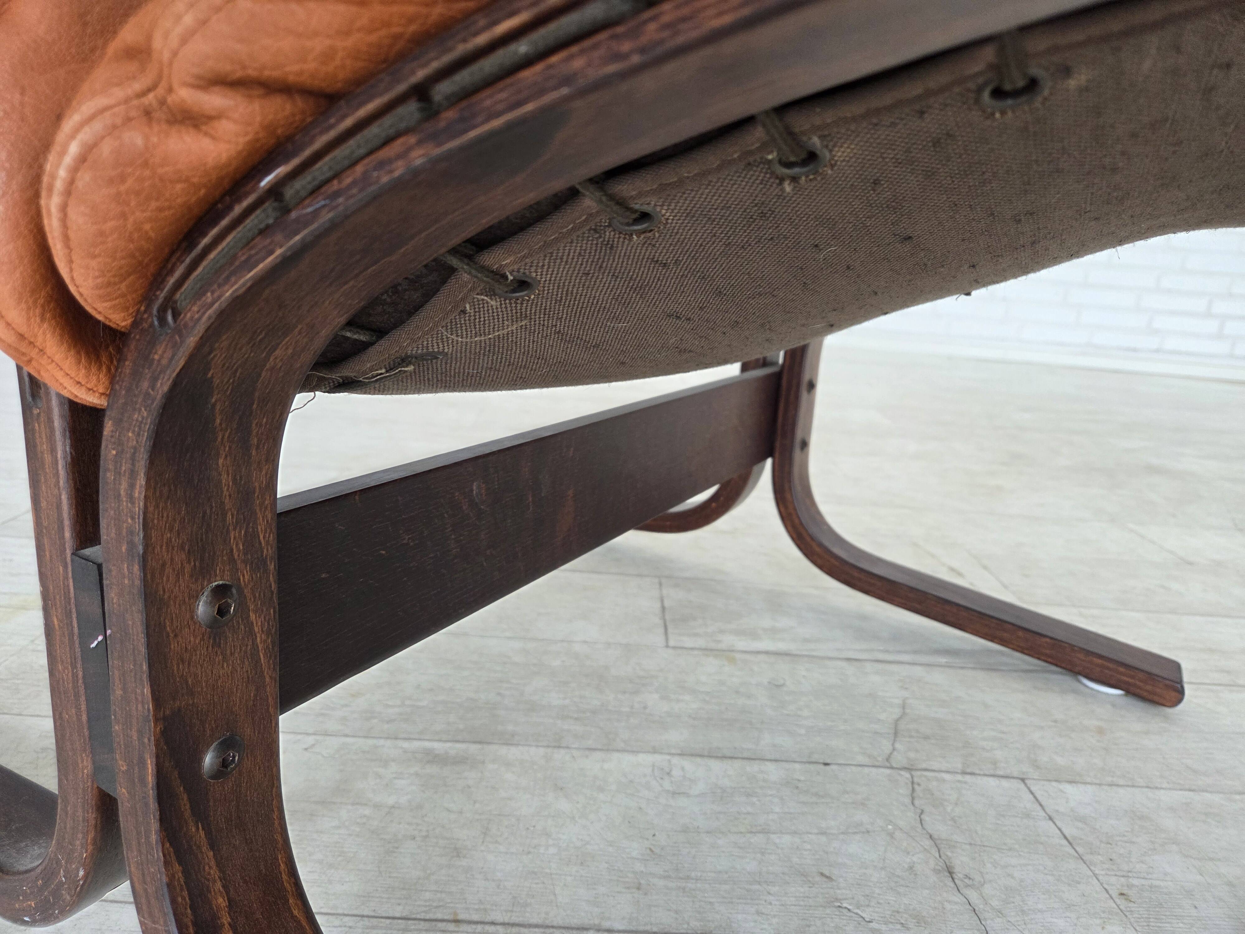 Années 1970, design norvégien par Ingmar Relling, fauteuil, modèle "Siesta".