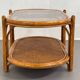 Vintage roasttan coffee table and glass top