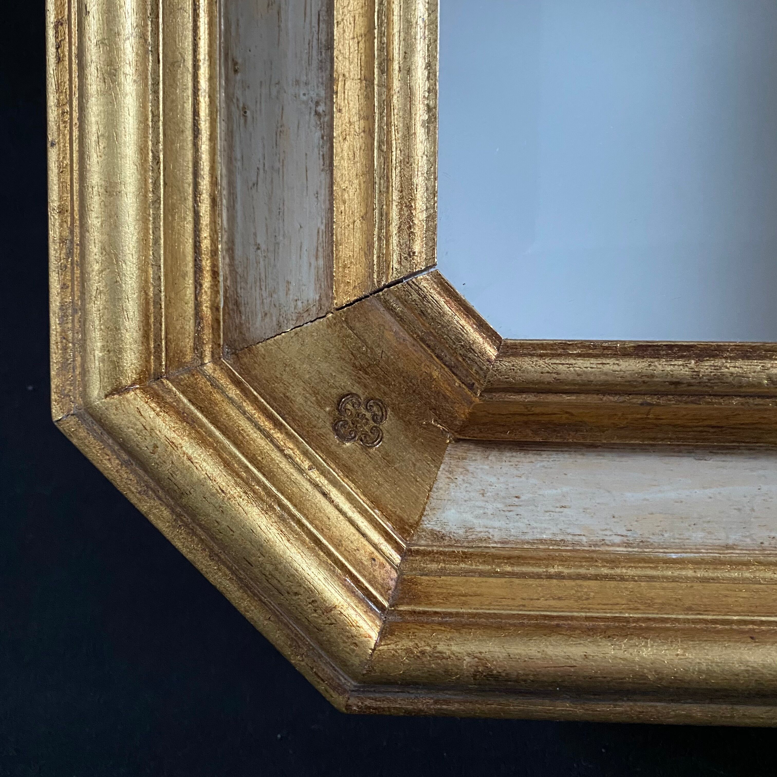 Bevelled mirror gilded wood 76x57cm