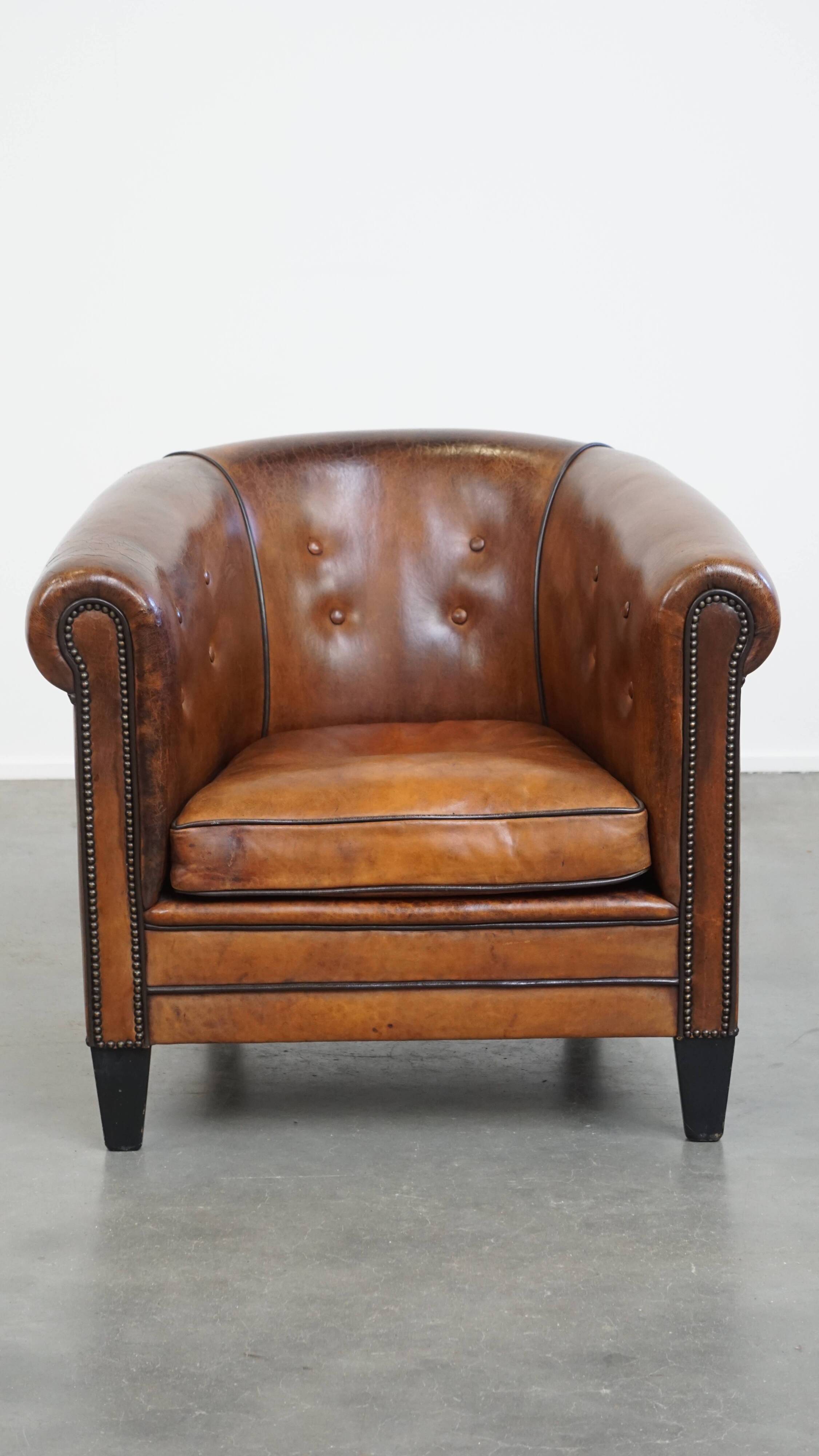 Sheepskin Leather Club Chair