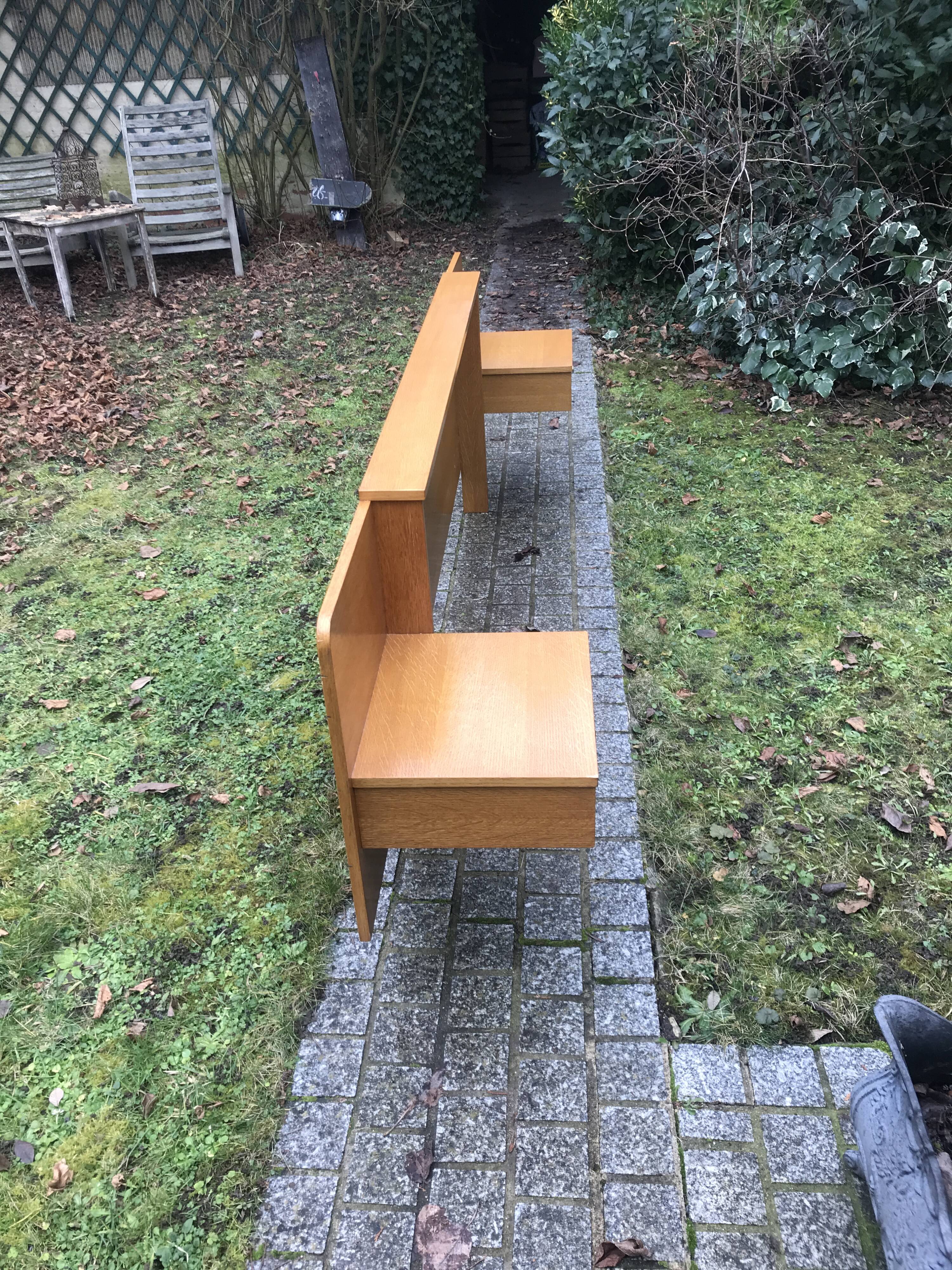 Headboard with bedside suspended 1960 vintage