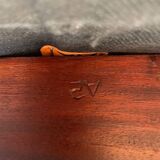 50s leather armchair - good seat - signed