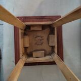 Console holder pot flower wood patinated seat mahogany