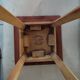 Console holder pot flower wood patinated seat mahogany