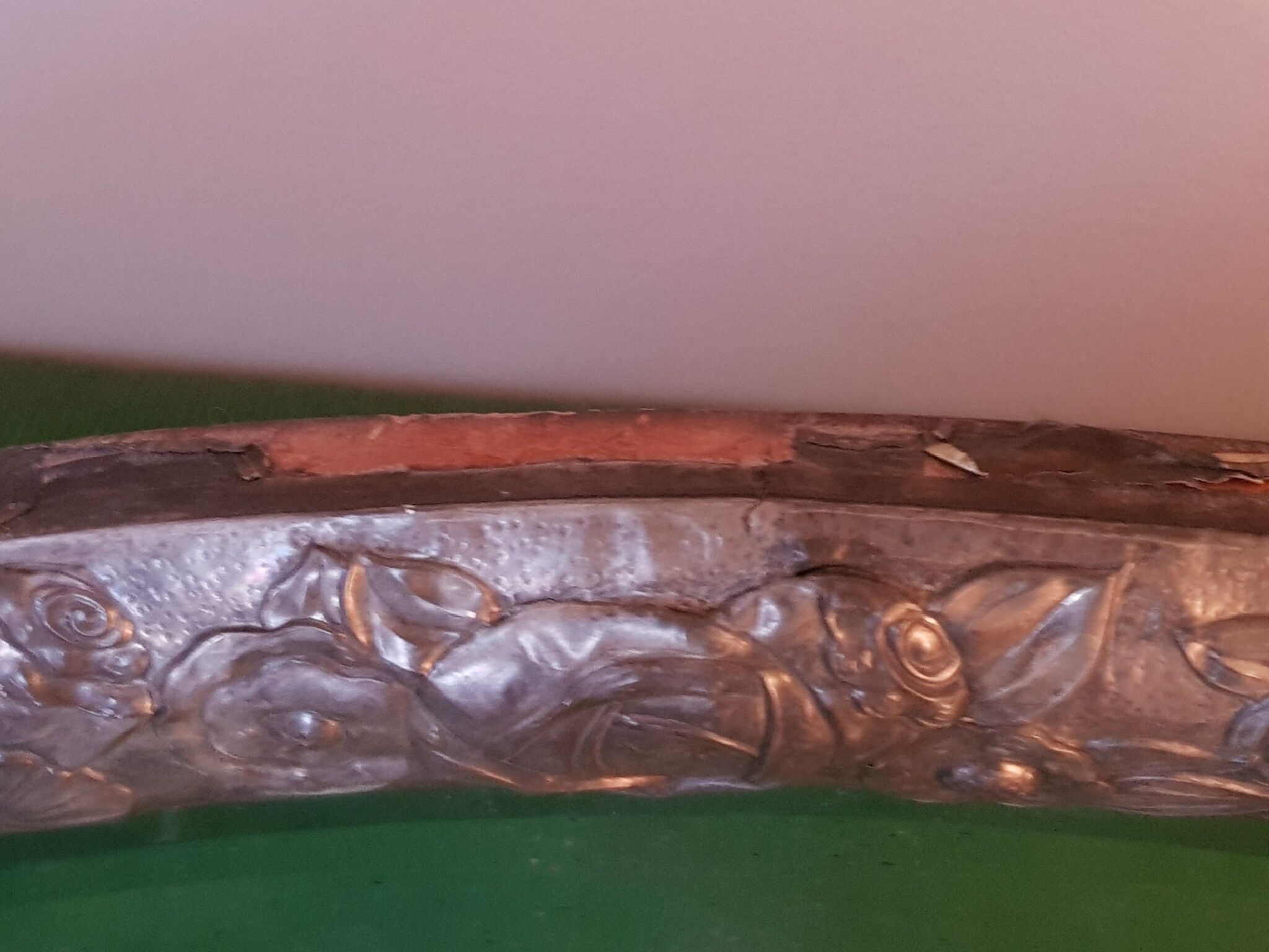 Mirror in tin period art nouveau 54x84cm