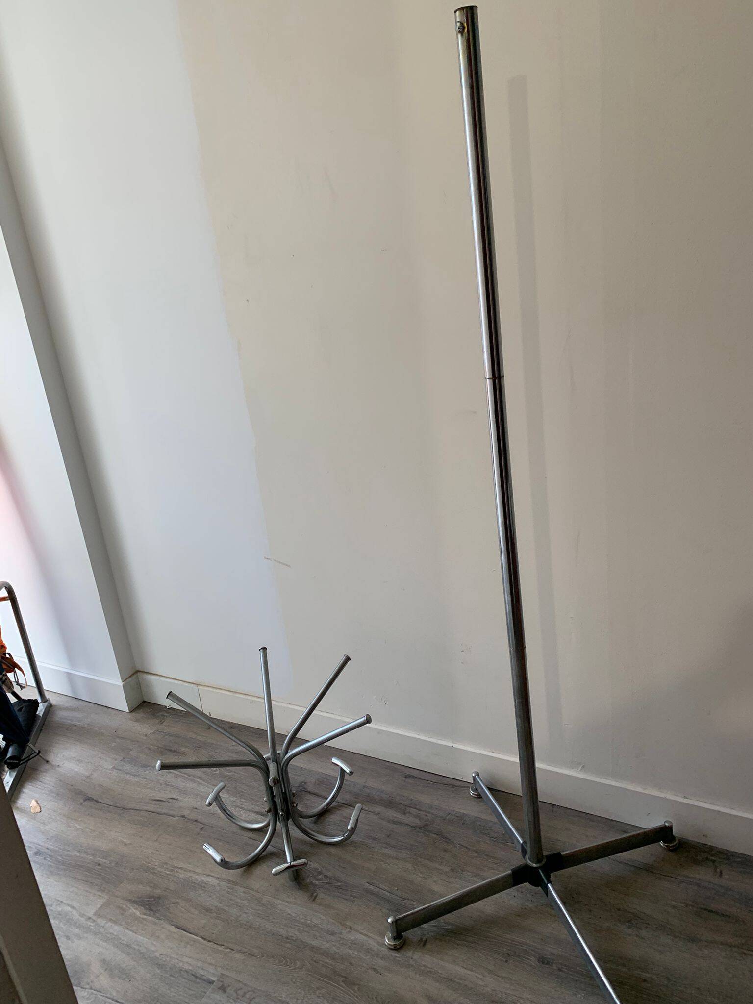Chrome coat rack