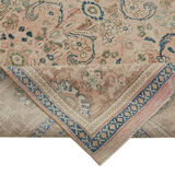 Handmade oriental unique 1980s 291 cm x 384 cm beige wool carpet