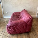 Hans Hopfer "Informel" model sofa, in burgundy leather