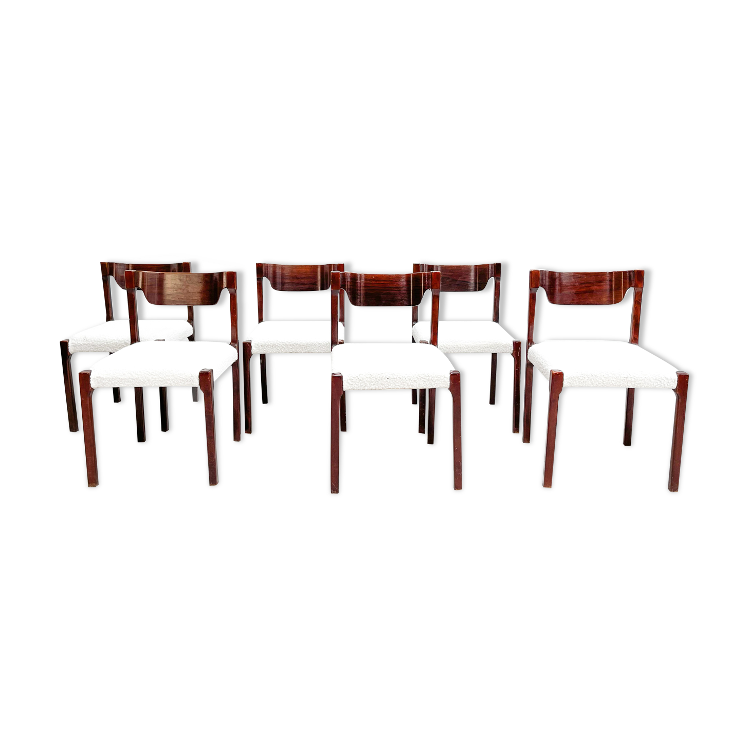 Set of six Italian dining chairs
