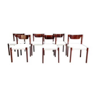 Set of six Italian dining chairs