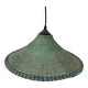 Green rattan pendant light
