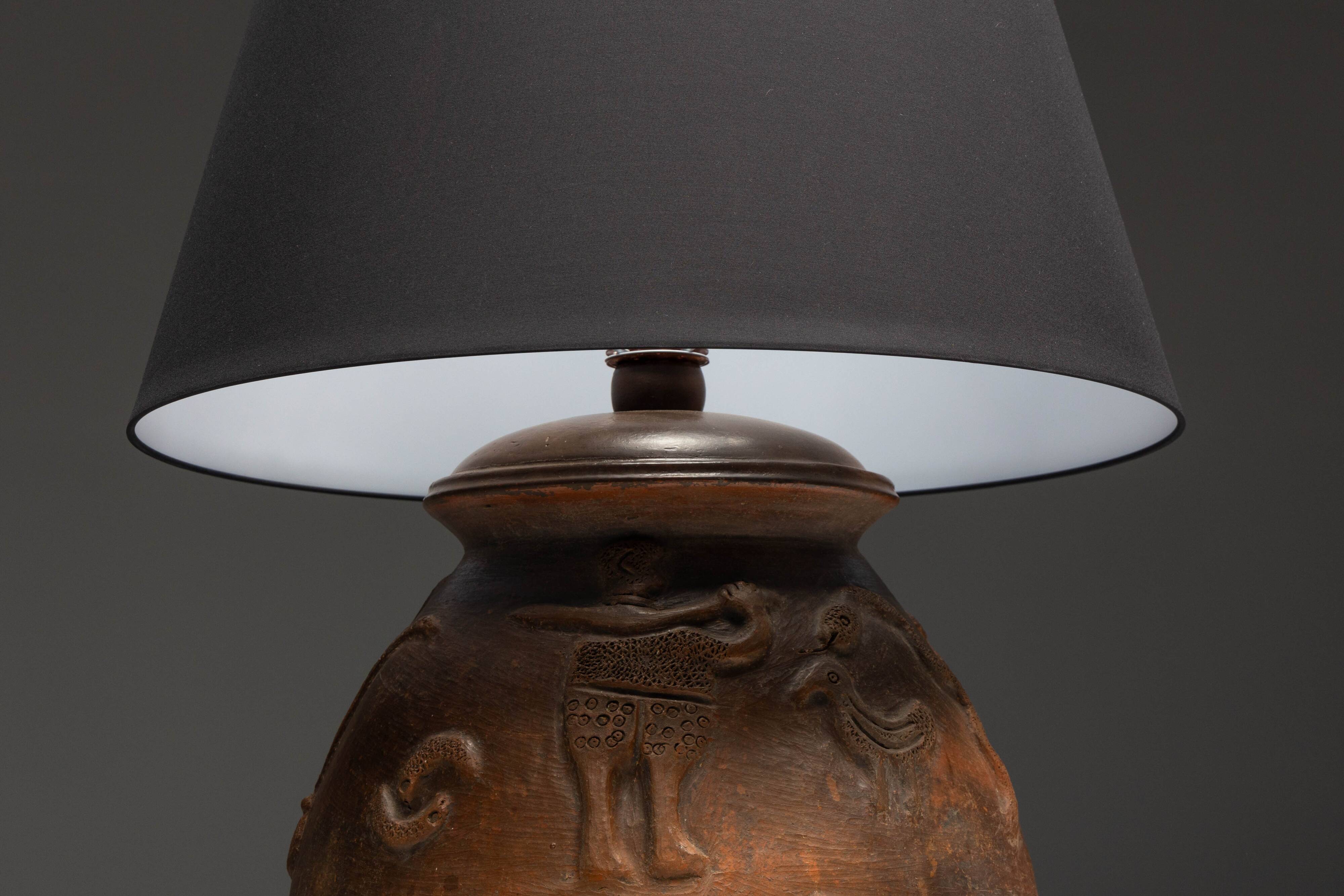 Handcrafted ceramic table lamps, France, 20th century