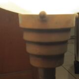 Vintage laiton and opaline blanche lamp