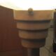 Lampe vintage laiton et opaline blanche