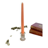 Pressed molded glass candle holder