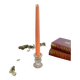 Pressed molded glass candle holder
