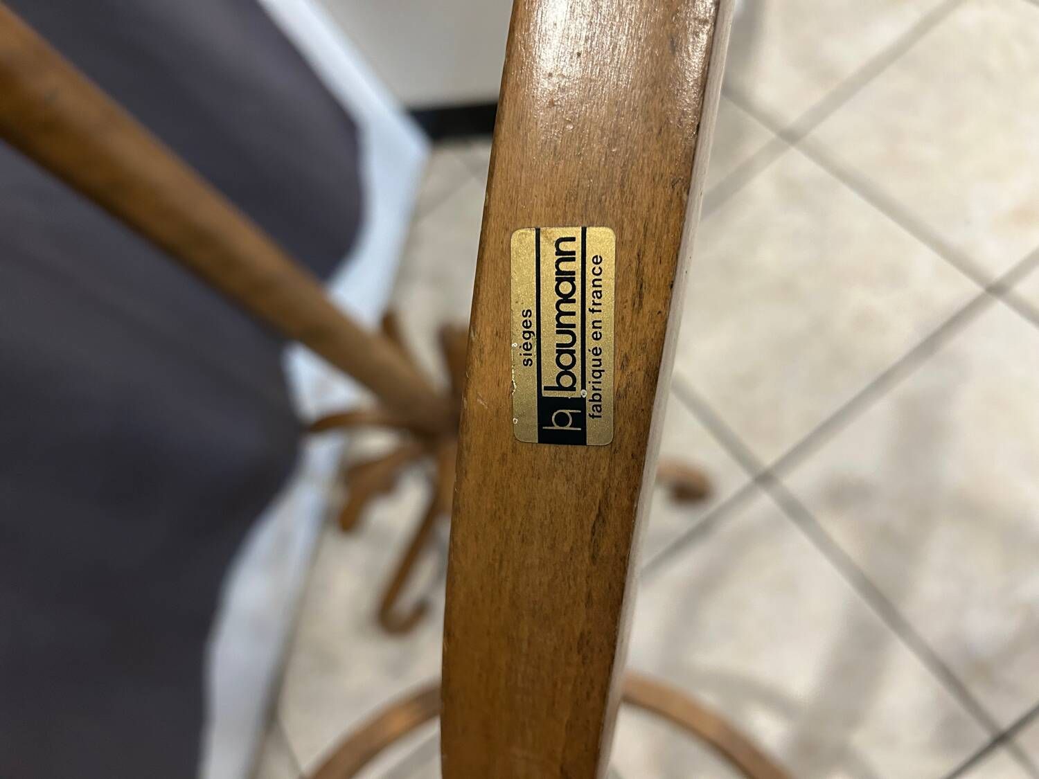 Baumann style 1960 swivel parrot coat rack in bent wood