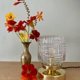 Vintage glass globe table lamp