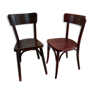 Pair of vintage bistro chairs Berc Antoine