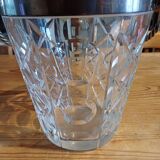 Crystal and Silver Metal Ice Bucket