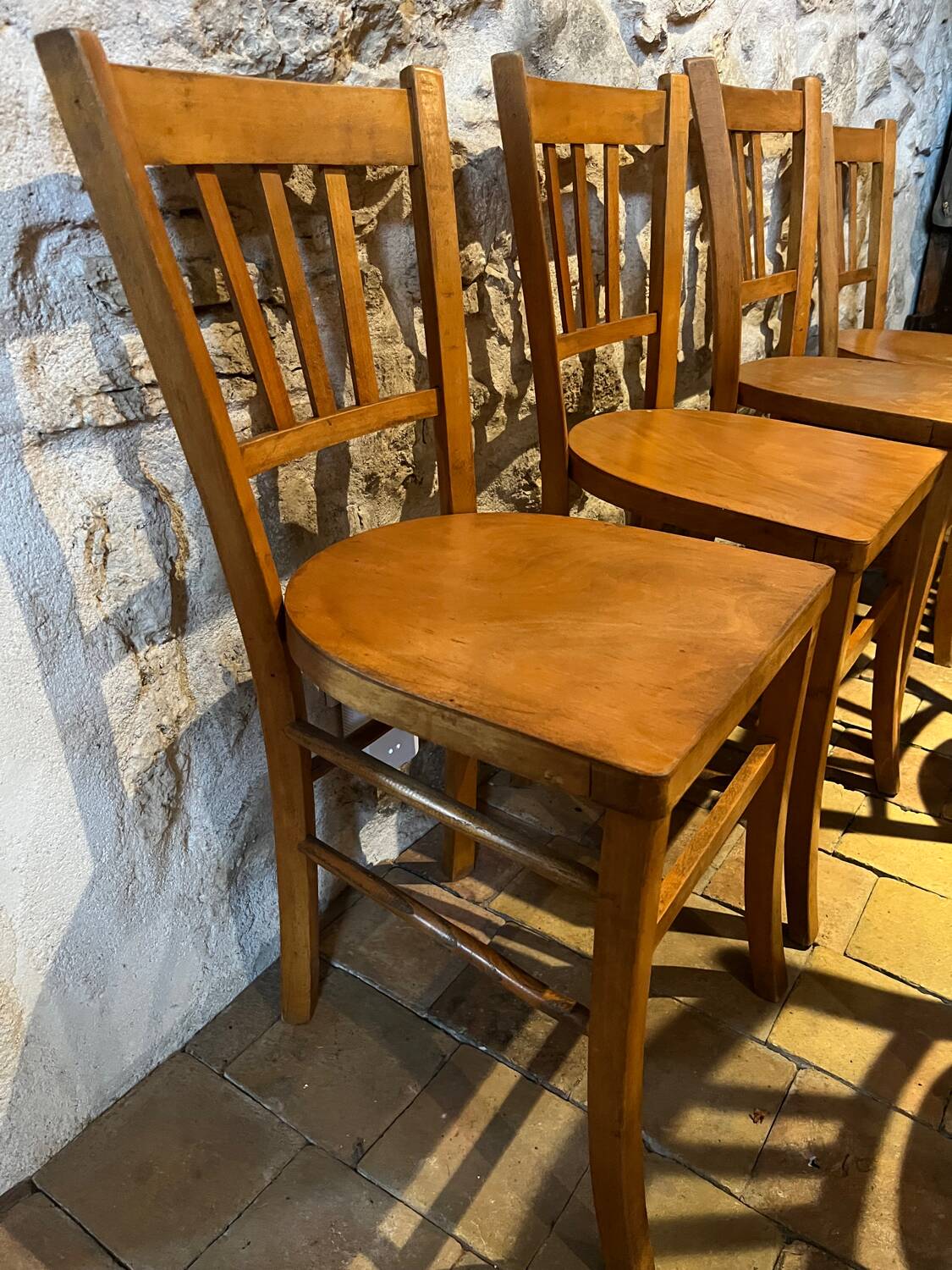 Lot de 8 chaises bistrot 1950
